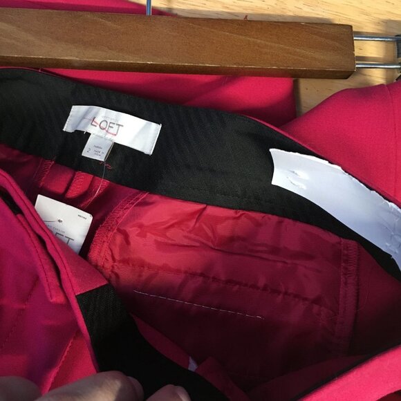 NWT Loft Marisa Deep Coral Pants Size 2 - Picture 9 of 10